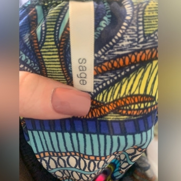 Sage Bohemian Floral Maxi Dress Small EUC - Picture 4 of 4